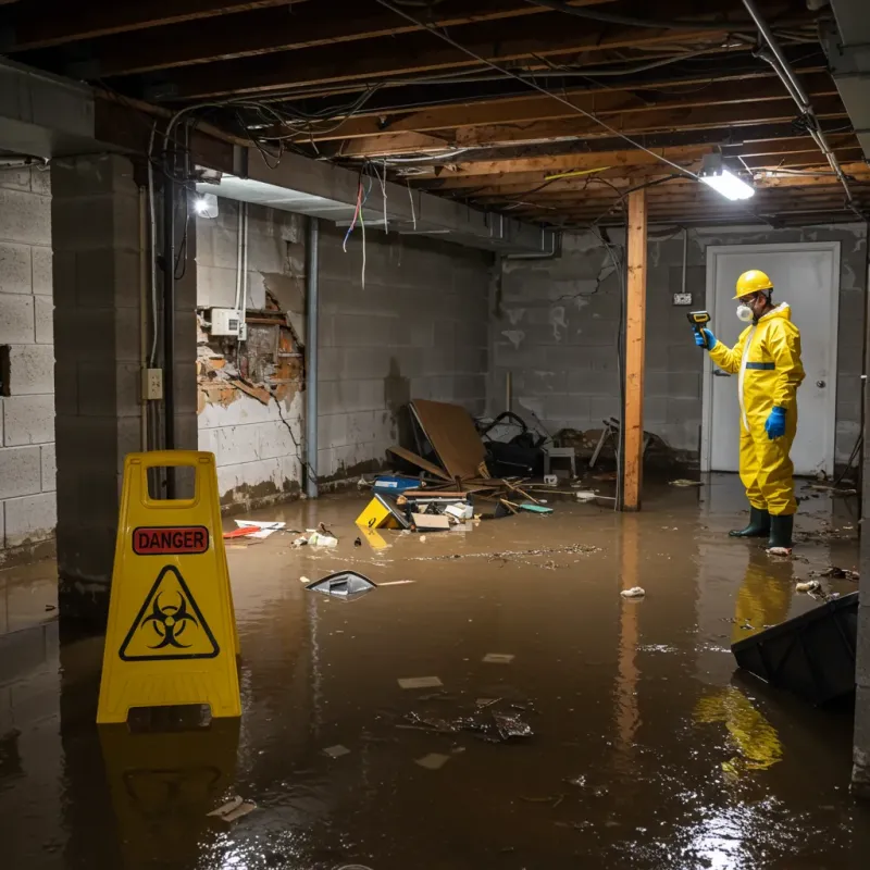 Flooded Basement Electrical Hazard in Fort Bragg, NC Property